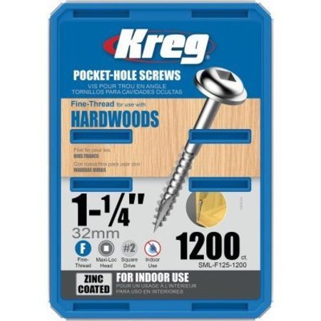 KREG 1200CT Fine Hole Screws SML-F125-1200